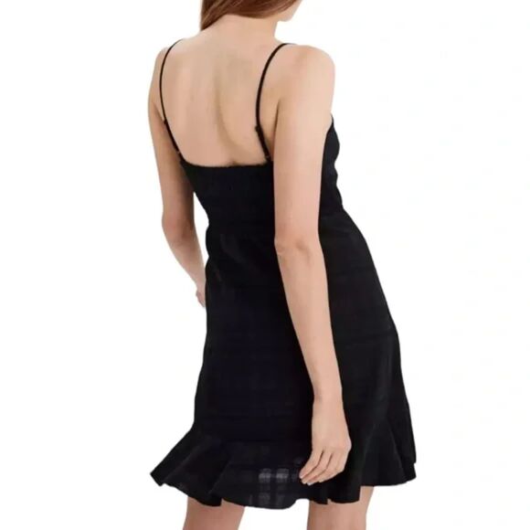 American Eagle Black Outfitter Wrap Front Cami Dress Sleeveless Spaghetti Size S - Picture 9 of 10